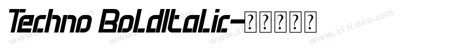 Techno BoldItalic字体转换